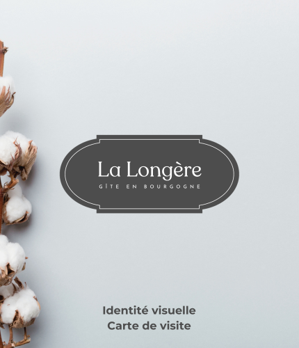 Identité visuelle et carte de visite pour gîte rural en Bourgogne France